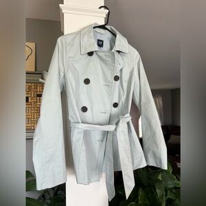 Y2K Gap (circa 2005) Double Breasted Coat- Baby Blue